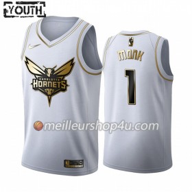 Maillot Basket Enfant Charlotte Hornets Malik Monk 1 2019-20 Nike Blanc Golden Edition Swingman
